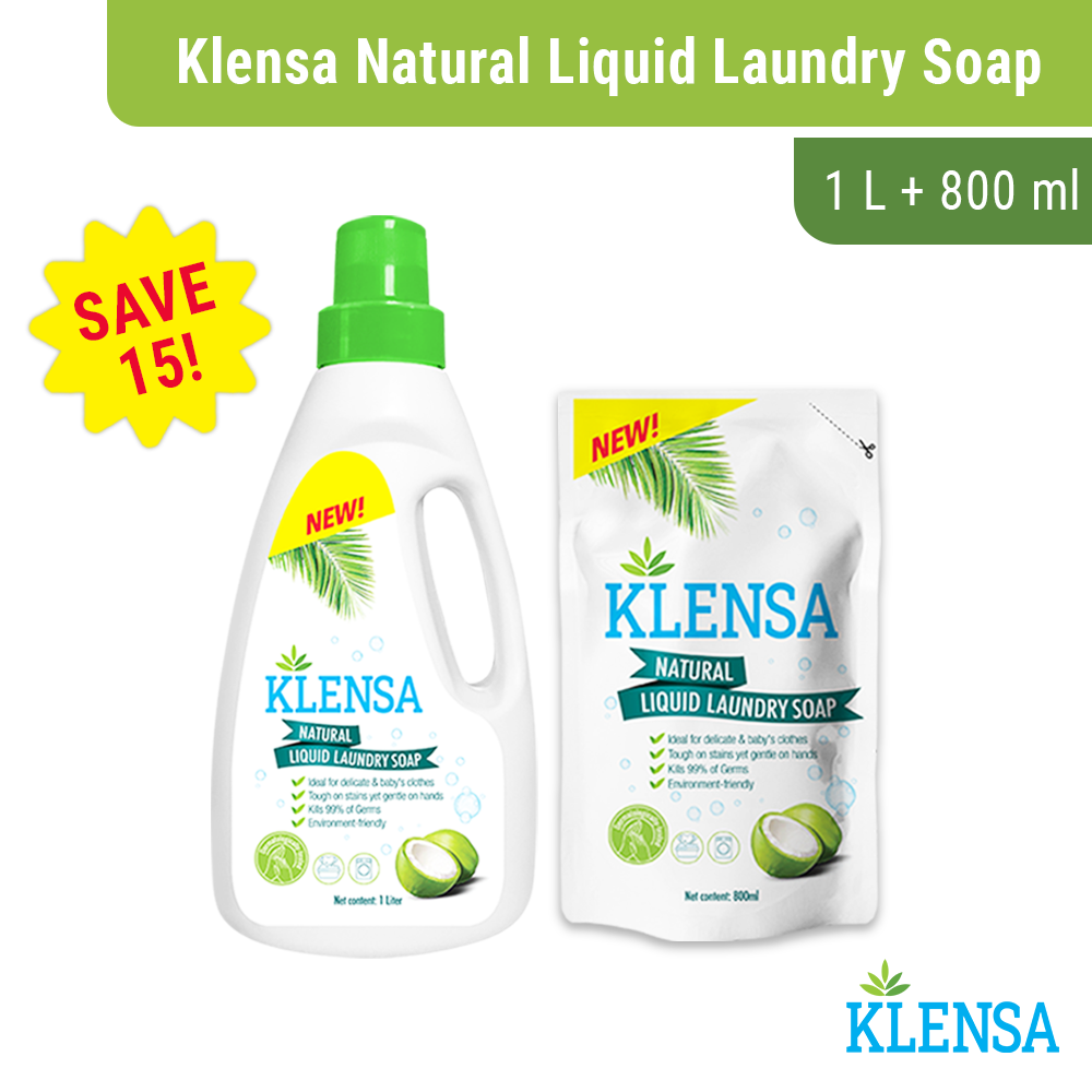 Klensa Liquid Laundry Soap - 1L + 800ml Bundle